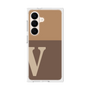 プレミアムスクエアケース［ オリジナル - initial two tone - V brown ］