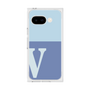 プレミアムスクエアケース［ オリジナル - initial two tone - V blue ］