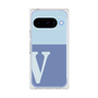 プレミアムスクエアケース［ オリジナル - initial two tone - V blue ］