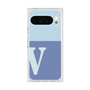 プレミアムスクエアケース［ オリジナル - initial two tone - V blue ］