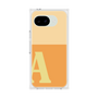 プレミアムスクエアケース［ オリジナル - initial two tone - A orange ］