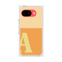 プレミアムスクエアケース［ オリジナル - initial two tone - A orange ］
