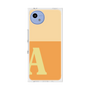 プレミアムスクエアケース［ オリジナル - initial two tone - A orange ］