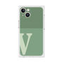 プレミアムスクエアケース［ オリジナル - initial two tone - V green ］