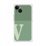 プレミアムスクエアケース［ オリジナル - initial two tone - V green ］