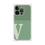 プレミアムスクエアケース［ オリジナル - initial two tone - V green ］