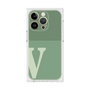 プレミアムスクエアケース［ オリジナル - initial two tone - V green ］