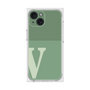プレミアムスクエアケース［ オリジナル - initial two tone - V green ］