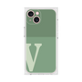 プレミアムスクエアケース［ オリジナル - initial two tone - V green ］