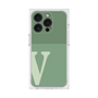 プレミアムスクエアケース［ オリジナル - initial two tone - V green ］