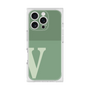 プレミアムスクエアケース［ オリジナル - initial two tone - V green ］