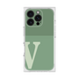 プレミアムスクエアケース［ オリジナル - initial two tone - V green ］