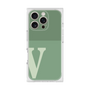 プレミアムスクエアケース［ オリジナル - initial two tone - V green ］