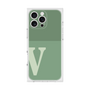 プレミアムスクエアケース［ オリジナル - initial two tone - V green ］
