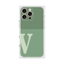 プレミアムスクエアケース［ オリジナル - initial two tone - V green ］