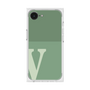プレミアムスクエアケース［ オリジナル - initial two tone - V green ］