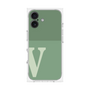 プレミアムスクエアケース［ オリジナル - initial two tone - V green ］