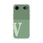 プレミアムスクエアケース［ オリジナル - initial two tone - V green ］