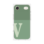 プレミアムスクエアケース［ オリジナル - initial two tone - V green ］