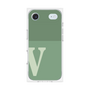 プレミアムスクエアケース［ オリジナル - initial two tone - V green ］