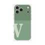 プレミアムスクエアケース［ オリジナル - initial two tone - V green ］