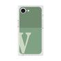 プレミアムスクエアケース［ オリジナル - initial two tone - V green ］