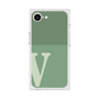 プレミアムスクエアケース［ オリジナル - initial two tone - V green ］