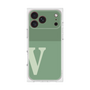 プレミアムスクエアケース［ オリジナル - initial two tone - V green ］