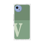 プレミアムスクエアケース［ オリジナル - initial two tone - V green ］