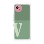 プレミアムスクエアケース［ オリジナル - initial two tone - V green ］