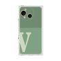 プレミアムスクエアケース［ オリジナル - initial two tone - V green ］