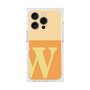 プレミアムスクエアケース［ オリジナル - initial two tone - W orange ］