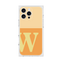 プレミアムスクエアケース［ オリジナル - initial two tone - W orange ］