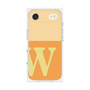 プレミアムスクエアケース［ オリジナル - initial two tone - W orange ］