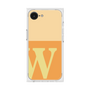 プレミアムスクエアケース［ オリジナル - initial two tone - W orange ］