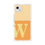 プレミアムスクエアケース［ オリジナル - initial two tone - W orange ］