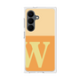 プレミアムスクエアケース［ オリジナル - initial two tone - W orange ］