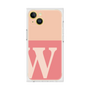 プレミアムスクエアケース［ オリジナル - initial two tone - W pink ］