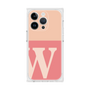 プレミアムスクエアケース［ オリジナル - initial two tone - W pink ］