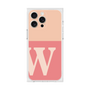 プレミアムスクエアケース［ オリジナル - initial two tone - W pink ］