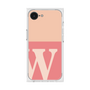 プレミアムスクエアケース［ オリジナル - initial two tone - W pink ］