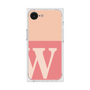 プレミアムスクエアケース［ オリジナル - initial two tone - W pink ］