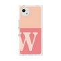 プレミアムスクエアケース［ オリジナル - initial two tone - W pink ］