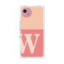 プレミアムスクエアケース［ オリジナル - initial two tone - W pink ］