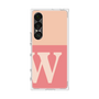 プレミアムスクエアケース［ オリジナル - initial two tone - W pink ］