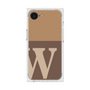 プレミアムスクエアケース［ オリジナル - initial two tone - W brown ］