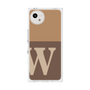 プレミアムスクエアケース［ オリジナル - initial two tone - W brown ］