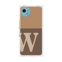 プレミアムスクエアケース［ オリジナル - initial two tone - W brown ］