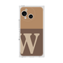 プレミアムスクエアケース［ オリジナル - initial two tone - W brown ］