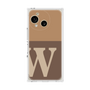 プレミアムスクエアケース［ オリジナル - initial two tone - W brown ］